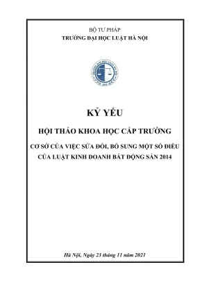 Sửa đổi Luật Kinh doanh Bất động sản 2014: Kỷ yếu Hội 