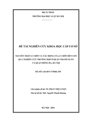 Nguyên nhân và tác động của ly hôn đến con cái: Nghiên