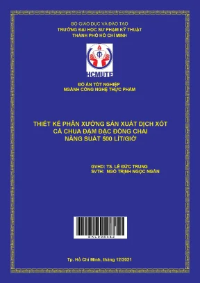 Thiết kế nhà máy sản xuất nước sốt cà chua 500 lít/giờ