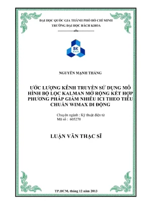 Luận Văn Thạc Sĩ Kỹ Thuật Điện Tử: Ước Lượng Kênh Truyền