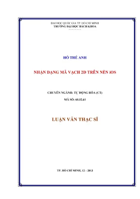 Luận Văn Thạc Sĩ: Tự Động Hóa Nhận Dạng Mã Vạch 2D Trên 