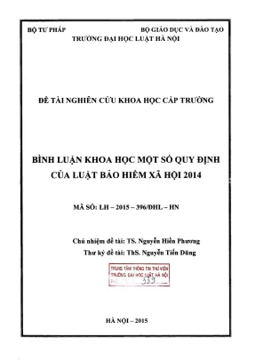 Bình luận khoa học về quy định Luật Bảo hiểm Xã hội 2014