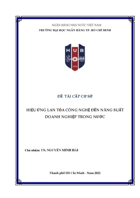 Nghiên cứu hiệu ứng lan tỏa công nghệ đến năng suất