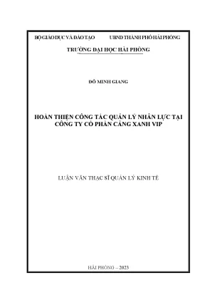 Cải thiện quản lý nhân lực tại Cảng Xanh VIP: Luận văn