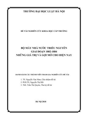 Nghiên cứu bộ máy nhà nước triều Nguyễn 1802-1884: Giá 