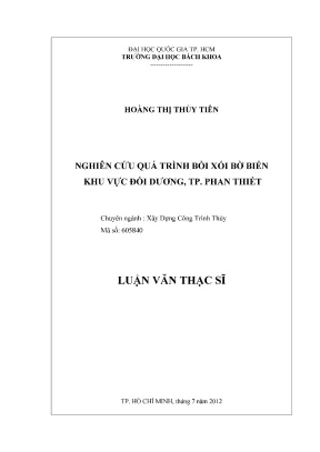 Nghiên cứu quá trình bồi xói bờ biển khu vực Đồi Dương,