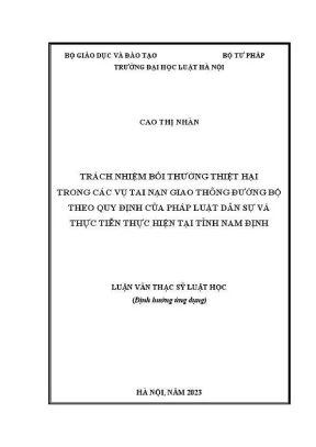 Trách nhiệm bồi thường thiệt hại trong tai nạn giao