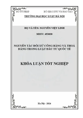 Nguyên tắc đối xử công bằng và thoả đáng trong luật đầu 