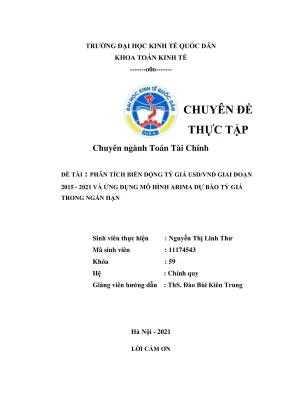 Phân tích biến động tỷ giá USD/VND 2015-2021 và dự báo 