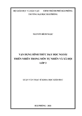 Vận Dụng Dạy Học Ngoài Thiên Nhiên Trong Môn Tự Nhiên Và