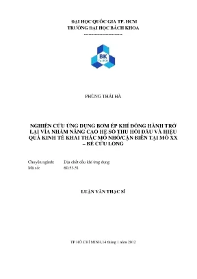 Nghiên cứu ứng dụng bơm ép khí đồng hành nâng cao thu 