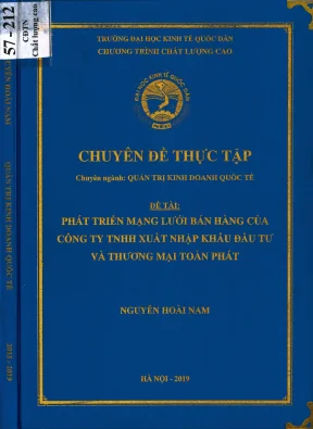 Chuyên đề thực tập phát triển mạng lưới bán hàng tại 