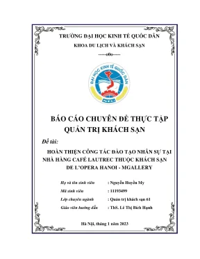 Hoàn Thiện Công Tác Đào Tạo Và Phát Triển Nhân Sự Tại 