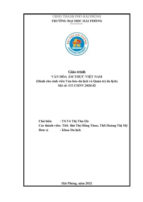 Giáo Trình Văn Hóa Ẩm Thực Việt Nam: Hướng Dẫn Toàn Diện