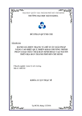 Đánh Giá Hiện Trạng Và Giải Pháp Nâng Cao Hiệu Quả Phân