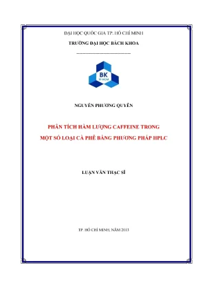 Phân Tích Caffeine Trong Cà Phê Bằng Phương Pháp HPLC