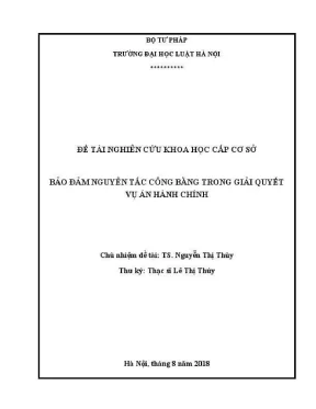 Nguyên tắc công bằng trong giải quyết vụ án hành chính: 