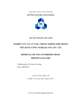 Nghiên cứu xử lý VOCs trong không khí trong nhà bằng