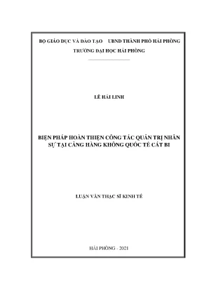 Biện pháp hoàn thiện quản trị nhân sự tại Cảng hàng