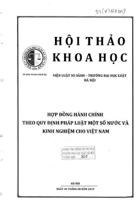 Kỷ yếu hội thảo khoa học: Hợp đồng hành chính theo pháp 