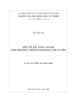 Luận án tiến sĩ: Giải pháp cho bài toán ngược phương 