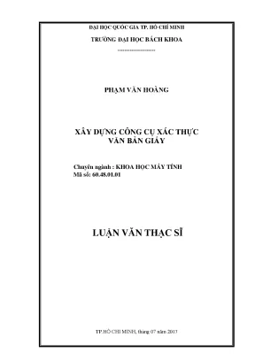 Luận Văn Thạc Sĩ Khoa Học Máy Tính: Xây Dựng Công Cụ Xác