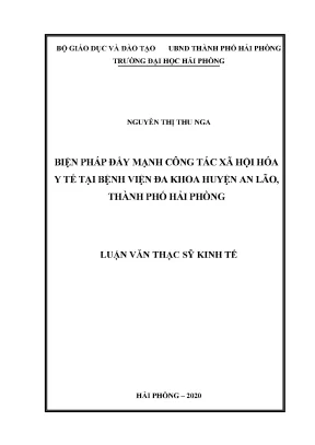 Biện Pháp Đẩy Mạnh Xã Hội Hóa Y Tế Tại Bệnh Viện Đa Khoa