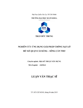 Nghiên Cứu Ứng Dụng Giải Pháp Chống Sạt Lở Bờ Kè Quận