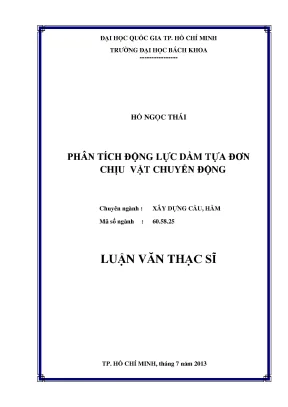 Phân tích động lực dầm tựa đơn chịu vật chuyển động 