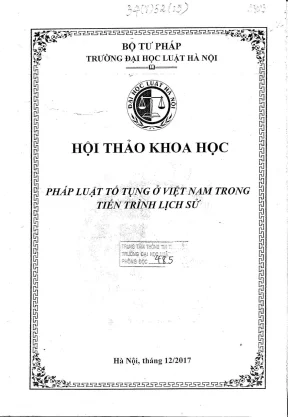 Kỷ yếu hội thảo khoa học pháp luật tố tụng Việt Nam: