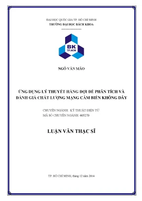 Luận Văn Thạc Sĩ: Ứng Dụng Lý Thuyết Hàng Đợi Phân Tích