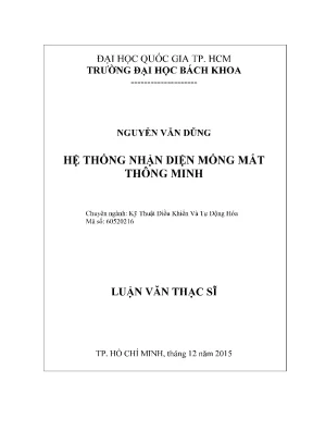 Luận Văn Thạc Sĩ: Hệ Thống Nhận Diện Mống Mắt Thông Minh