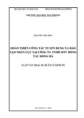 Hoàn Thiện Công Tác Tuyển Dụng Và Đào Tạo Nhân Lực Tại