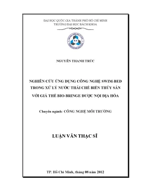 Nghiên cứu ứng dụng công nghệ Swimbed và giá thể