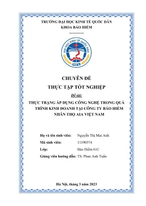 Thực trạng ứng dụng công nghệ trong kinh doanh tại AIA 