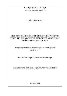 Rủi ro thanh toán quốc tế theo phương thức tín dụng 