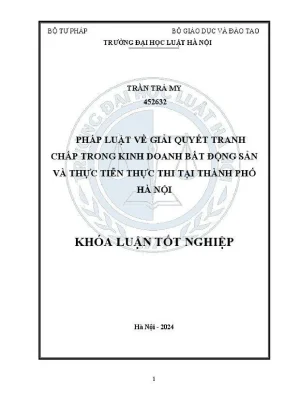 Giải quyết tranh chấp kinh doanh bất động sản: Pháp luật