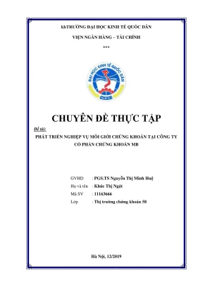 Hướng dẫn thực tập phát triển nghiệp vụ môi giới chứng 