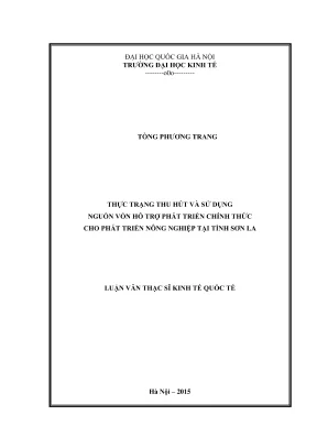 Thực Trạng Thu Hút Và Sử Dụng Vốn ODA Cho Phát Triển