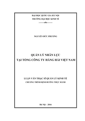 Quản lý nhân lực trong tổng công ty hàng hải Việt Nam: