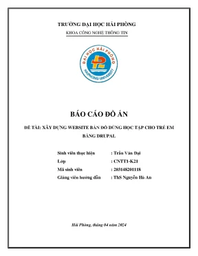 Xây dựng website bán đồ dùng học tập cho trẻ em bằng