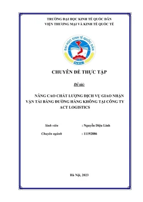 Chuyên đề thực tập: Nâng cao chất lượng dịch vụ giao 