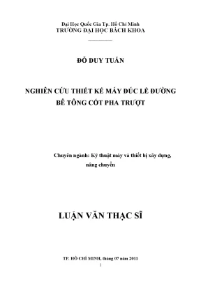 Luận Văn Thạc Sĩ: Nghiên Cứu Thiết Kế Máy Đúc Lề Đường 