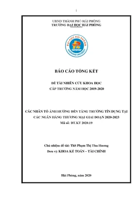 Các nhân tố ảnh hưởng đến tăng trưởng tín dụng ngân hàng 