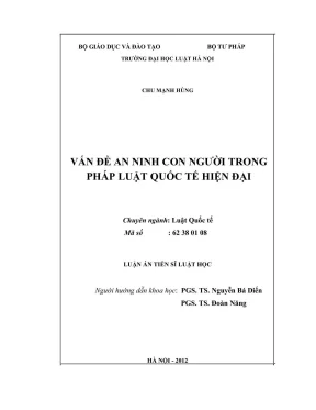 Luận án tiến sĩ luật học: An ninh con người trong pháp