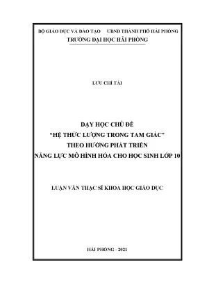 Phương pháp dạy học hệ thức lượng trong tam giác phát