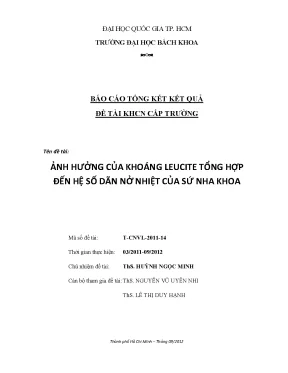 Ảnh hưởng của khoáng leucite tổng hợp đến hệ số dãn nở 