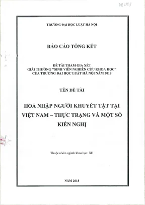 Nghiên cứu khoa học về hòa nhập người khuyết tật tại 