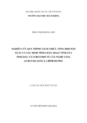 Nghiên cứu quy trình tách chiết và hoạt tính của tinh