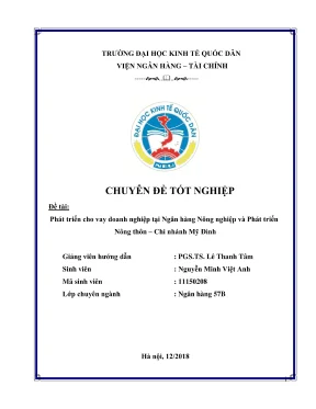 Phát Triển Dịch Vụ Cho Vay Doanh Nghiệp Tại Ngân Hàng